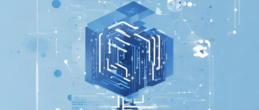 Blue AI tech graphic