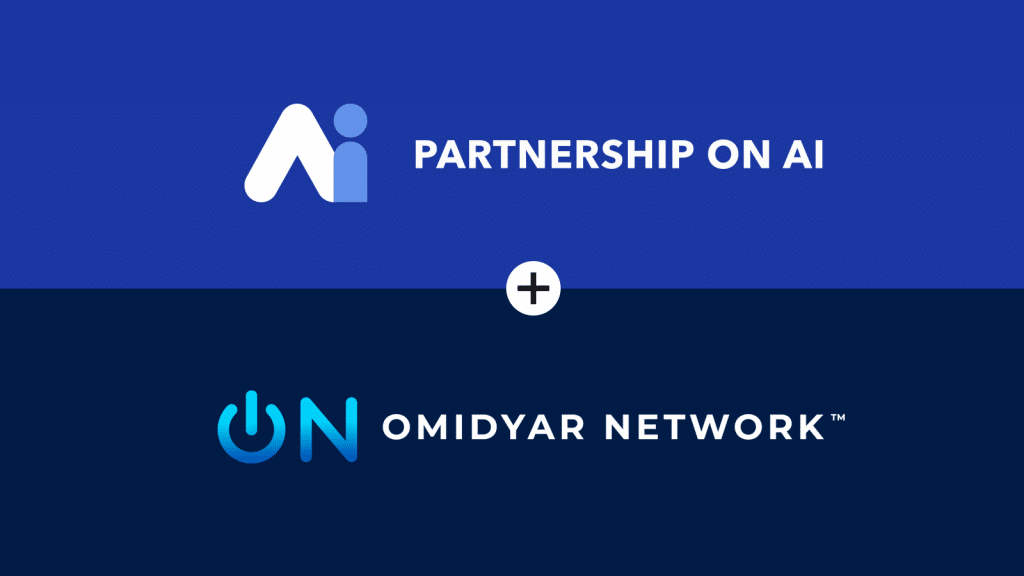 Partnership on AI logo with Omidyar Network logo